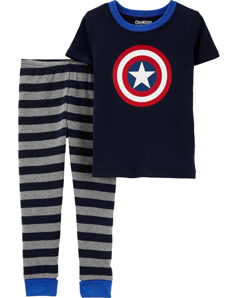 2 Piece Captain America 100 Snug Fit Cotton Pjs Carters Com