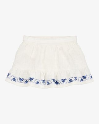 Product image 1 of Baby Floral Embroidered Gauze Skort - Ivory