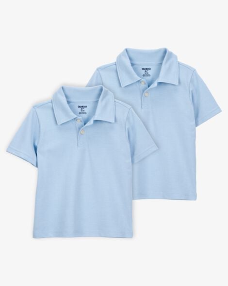 Product image 1 of Toddler 2-Pack Pique Uniform Polo Shirts - Blue
