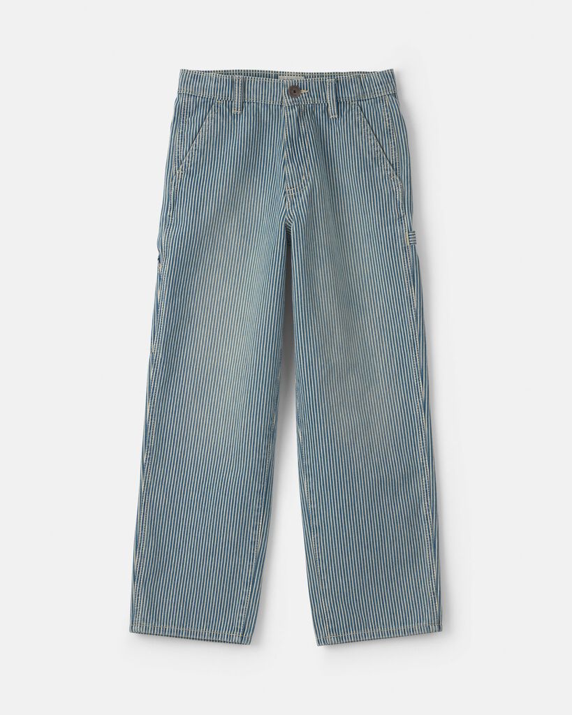 OshKosh B'gosh Boys Hickory Stripe Denim Baggy Jeans - Light Wash 10 Light Wash