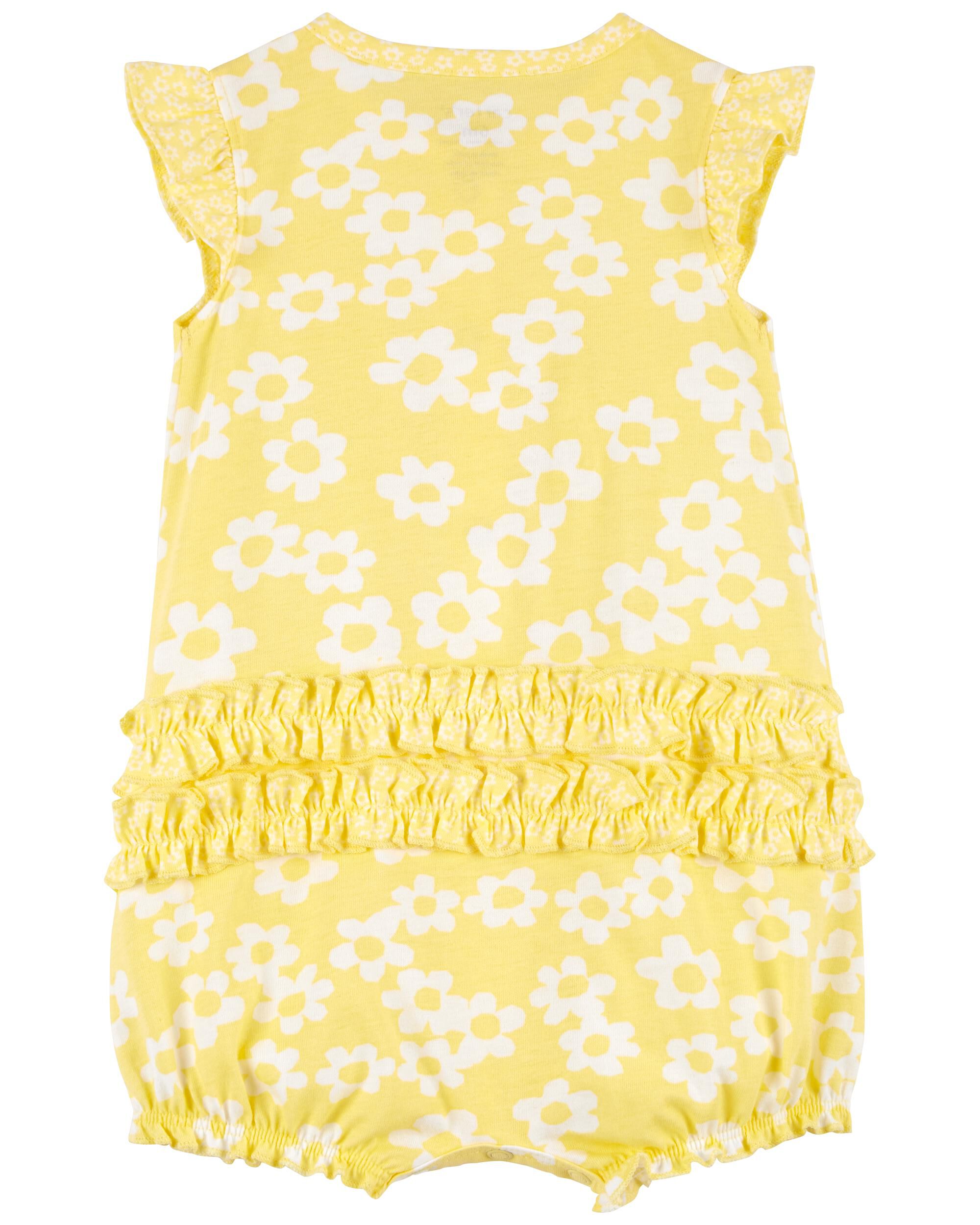 Carter's yellow romper hot sale