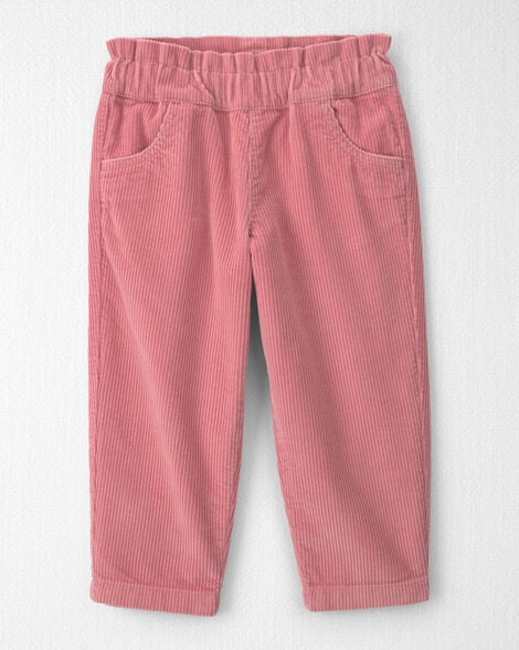 Toddler Girl Organic Cotton Pull On Corduroy Pants