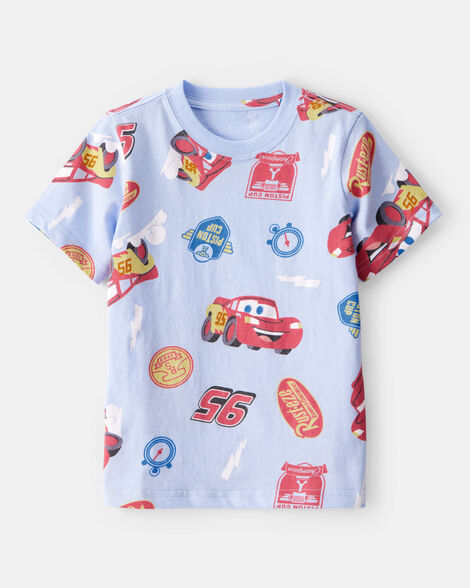 toddler boy cars lightning mcqueen short-sleeve graphic tee - blue