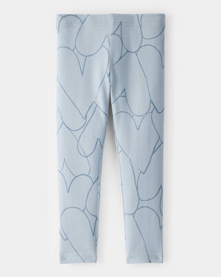 Product image 2 of Toddler Girl Cotton Heart Stretch Leggings - Blue