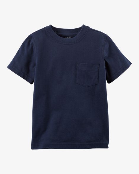 Product image 1 of Toddler Solid Short-Sleeve Pocket Tee - Navy