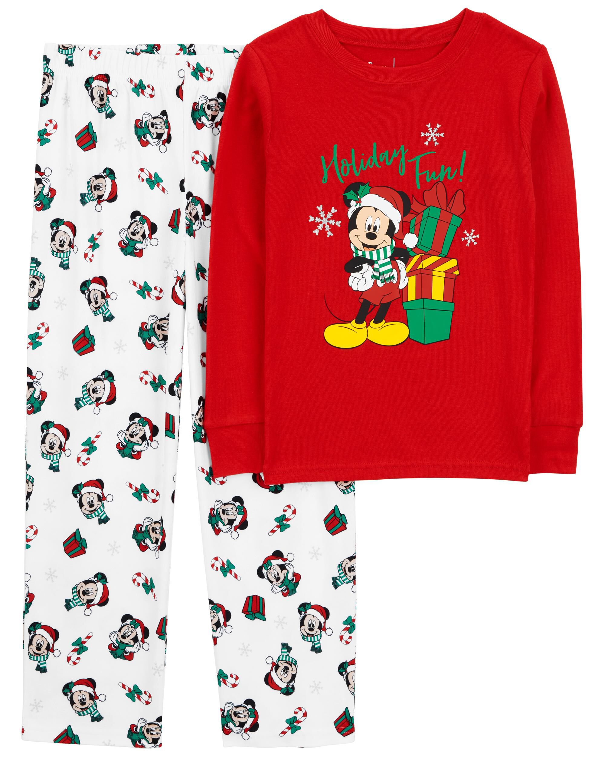 Kid 2 Piece Christmas Mickey Cotton Fleece Pajamas Carter s Carter s