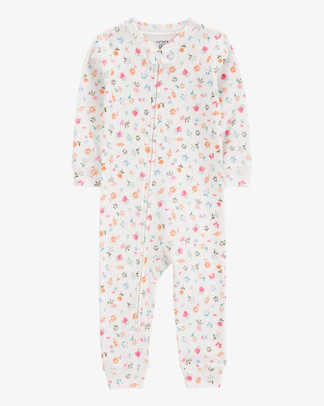  Product image 1 of Baby Floral Print Snug Fit Cotton Footless 1-Piece Pajamas