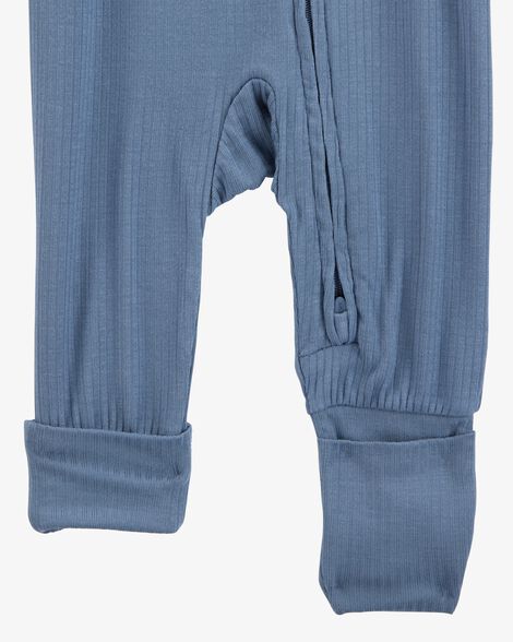  Product image 3 of Baby Solid 2-Way Zip PurelySoft Convertible Foot Sleep & Play Pajamas - Navy