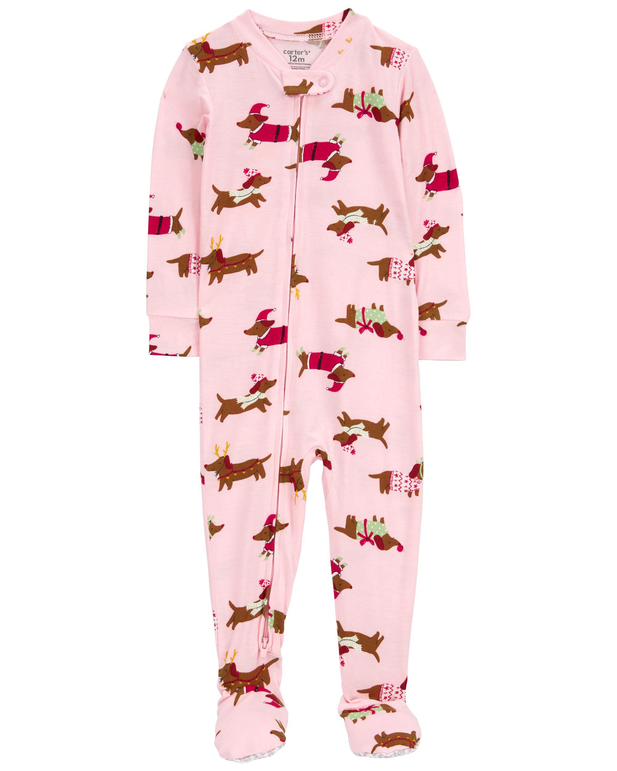 Baby 1 Piece Christmas Dog PurelySoft Footie Pajamas