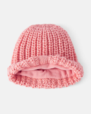 Product image 2 of Baby Girl 2-Piece  Shimmer Winter Hat & Mittens - Pink
