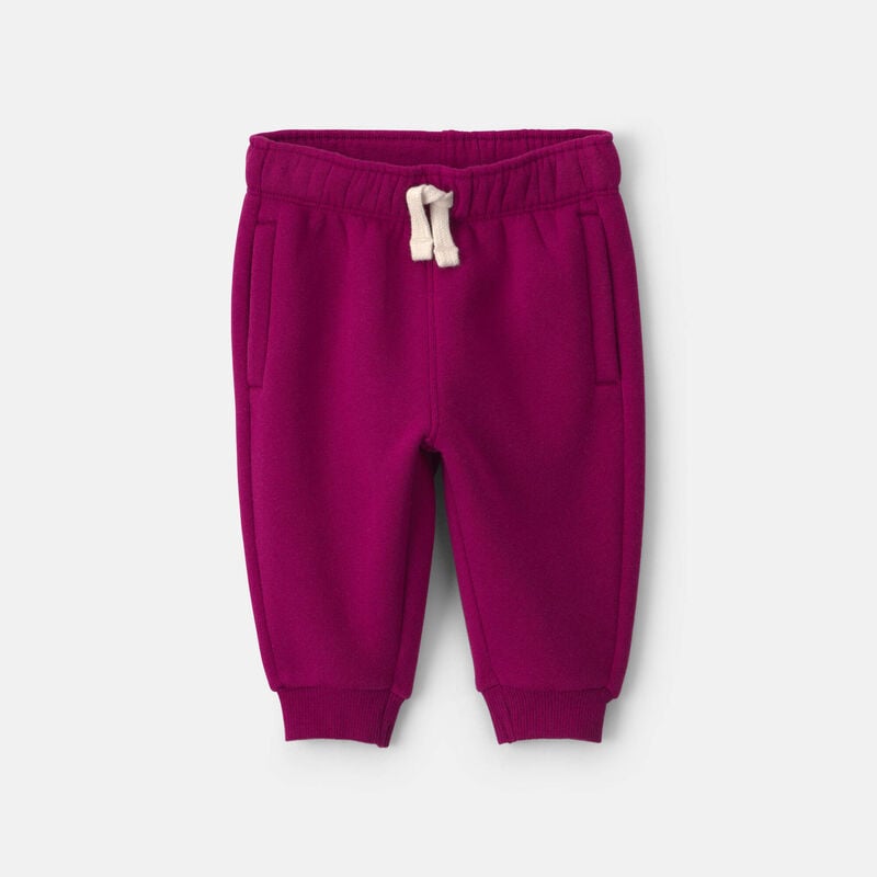 Baby Girl Fleece Pants - Fuchsia