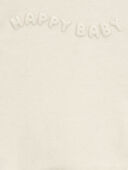 Cream - Baby Glitter Fleece Sweatshirt- Ivory, Selected