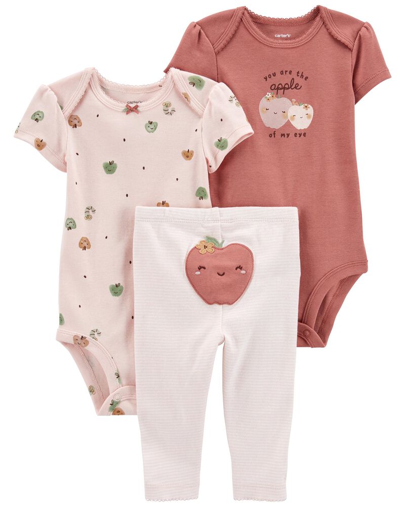 Pink Baby 3-Piece Apple Little Character Set | carters.com