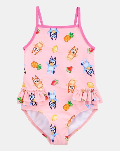 toddler girl bluey™ 1-piece swimsuit - pink