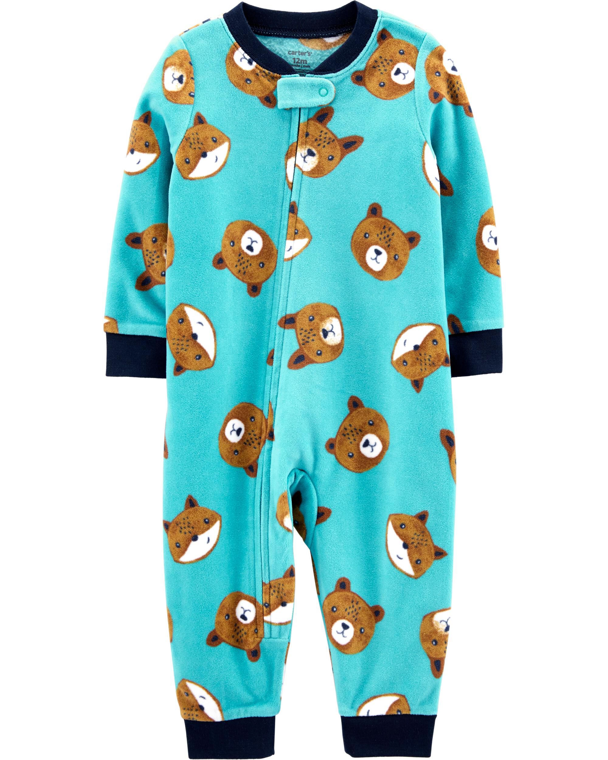 carters footless fleece pajamas
