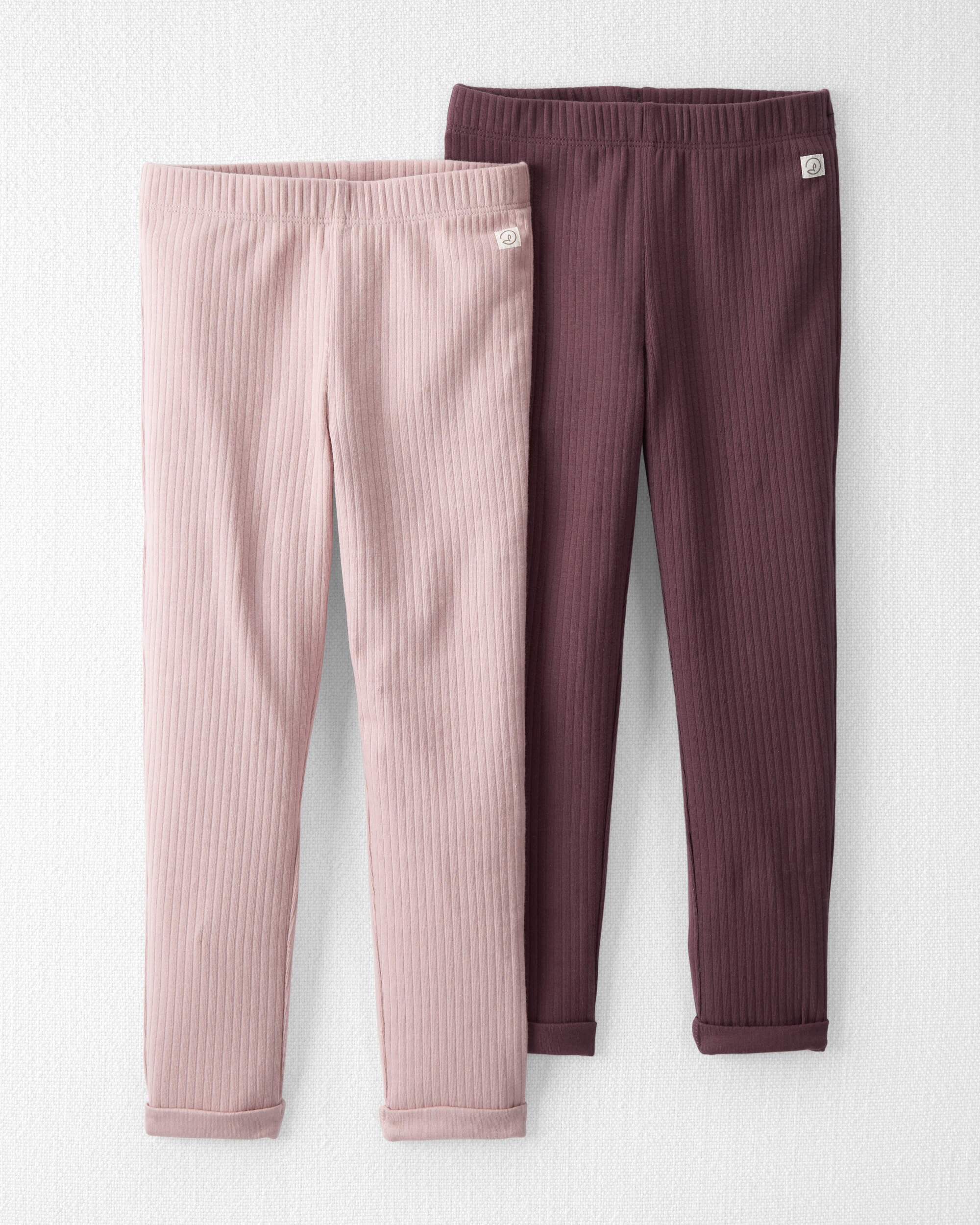 Toddler 2 Pack Organic Cotton Ribbed Leggings Little Planet Carter s