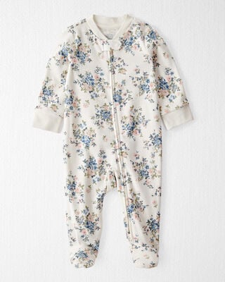 Product image 1 of Baby Organic Cotton Floral-Print Sleep & Play Pajamas