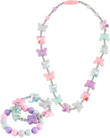 3-Piece Butterfly Necklace & Bracelets Set