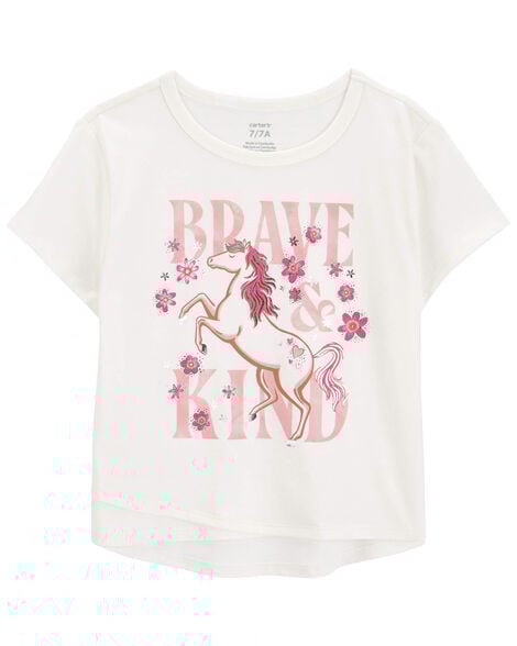 Product image 1 of Kid Brave & Kind Horse Graphic Tee
