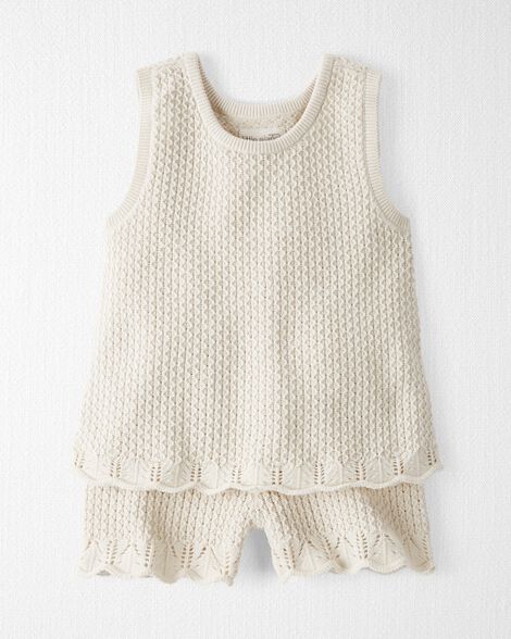 Toddler Girl 2-Piece Organic Cotton Sweater Knit Set
