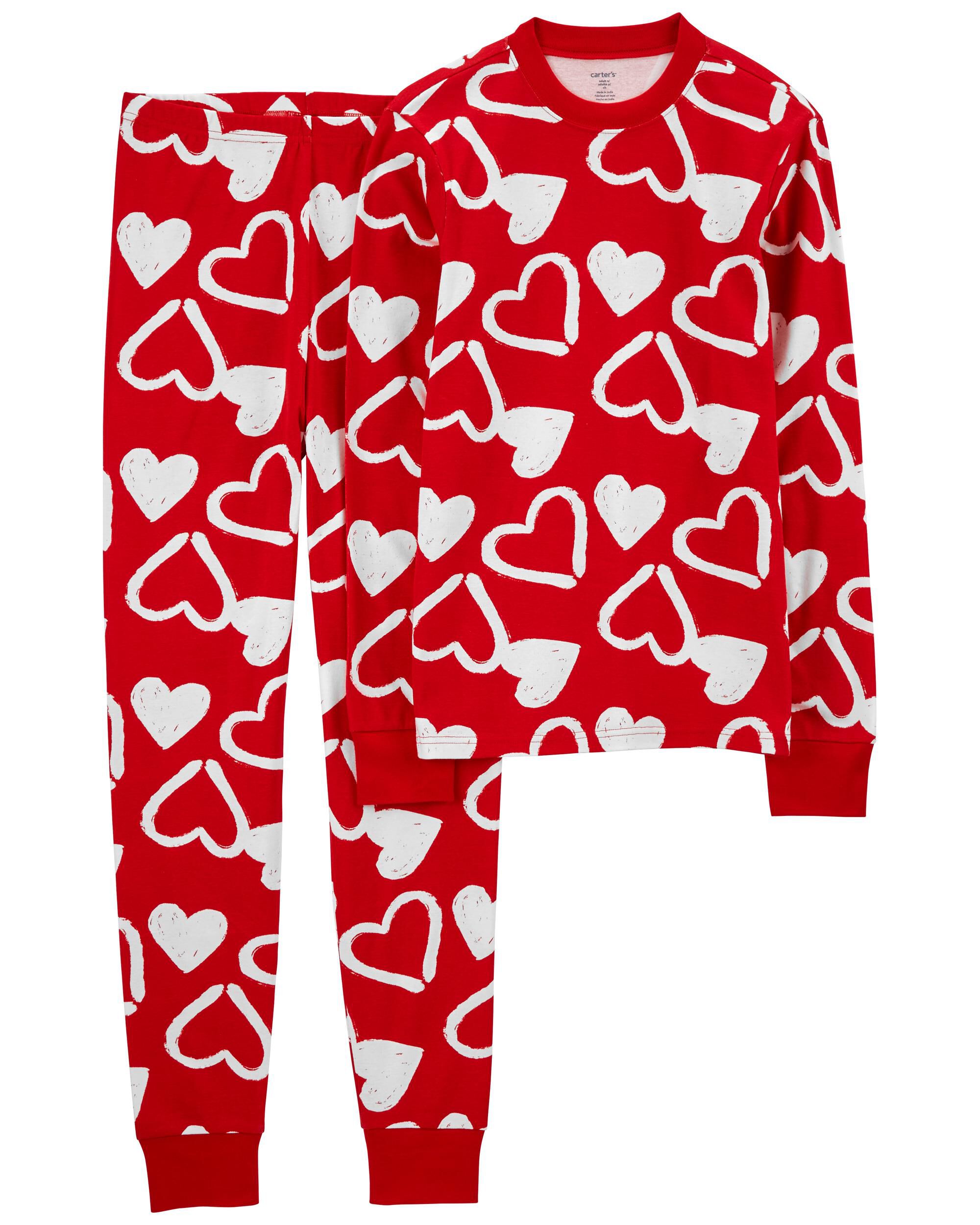 Adult 2 Piece Valentine s Day Hearts 100 Snug Fit Cotton Pajamas Carter s Carter s
