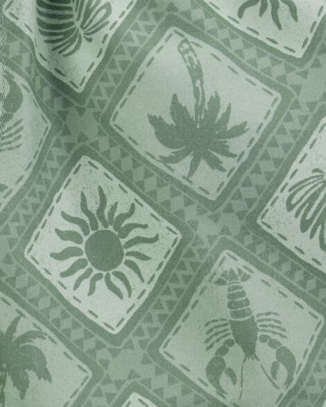 Product image 3 of Toddler Boy Geometric Swim Trunks - Green