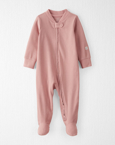 Solid Pink Footed Pajamas