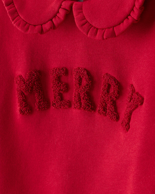 Product image 2 of Toddler Girl DayDream Fleece Christmas Merry Long-Sleeve Pullover Sweatshirt - Red