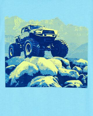 Product image 2 of Kid Monster Truck Short-Sleeve Graphic Tee - Turquoise