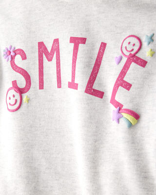 Product image 2 of Toddler Girl Smile French Terry Long-Sleeve Top & Skirt Set
