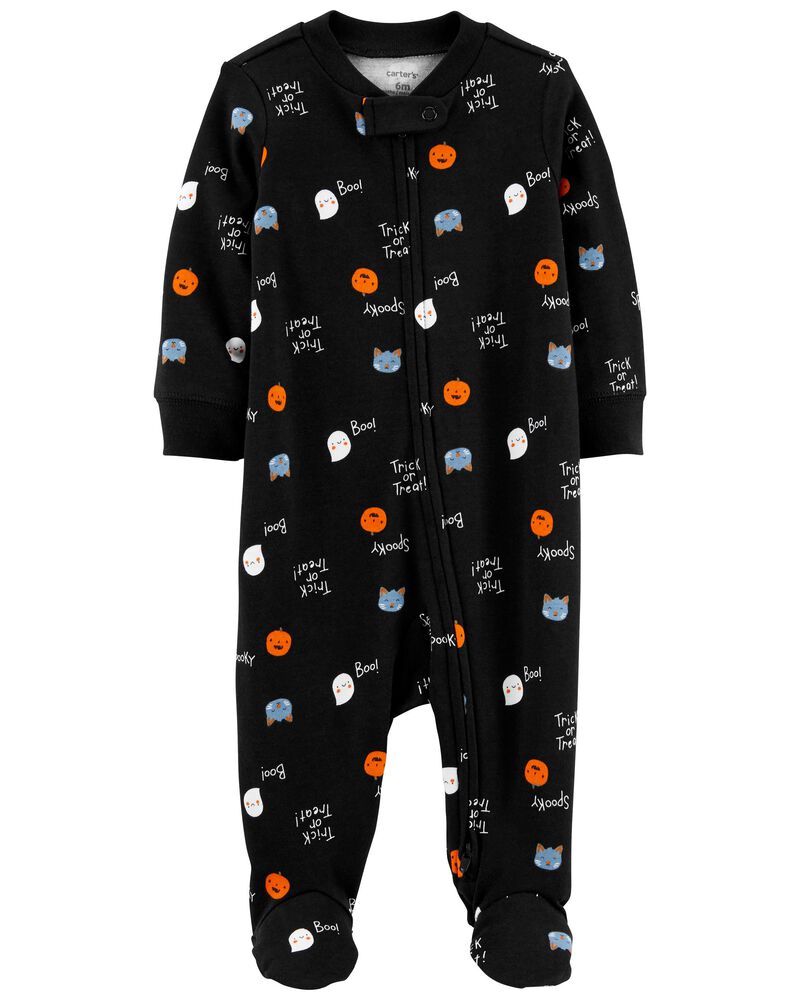 Black Baby Halloween 2-Way Zip Cotton Sleep & Play | carters.com