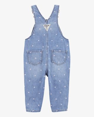 Product image 2 of Baby Heart Print Denim Overalls - Blue