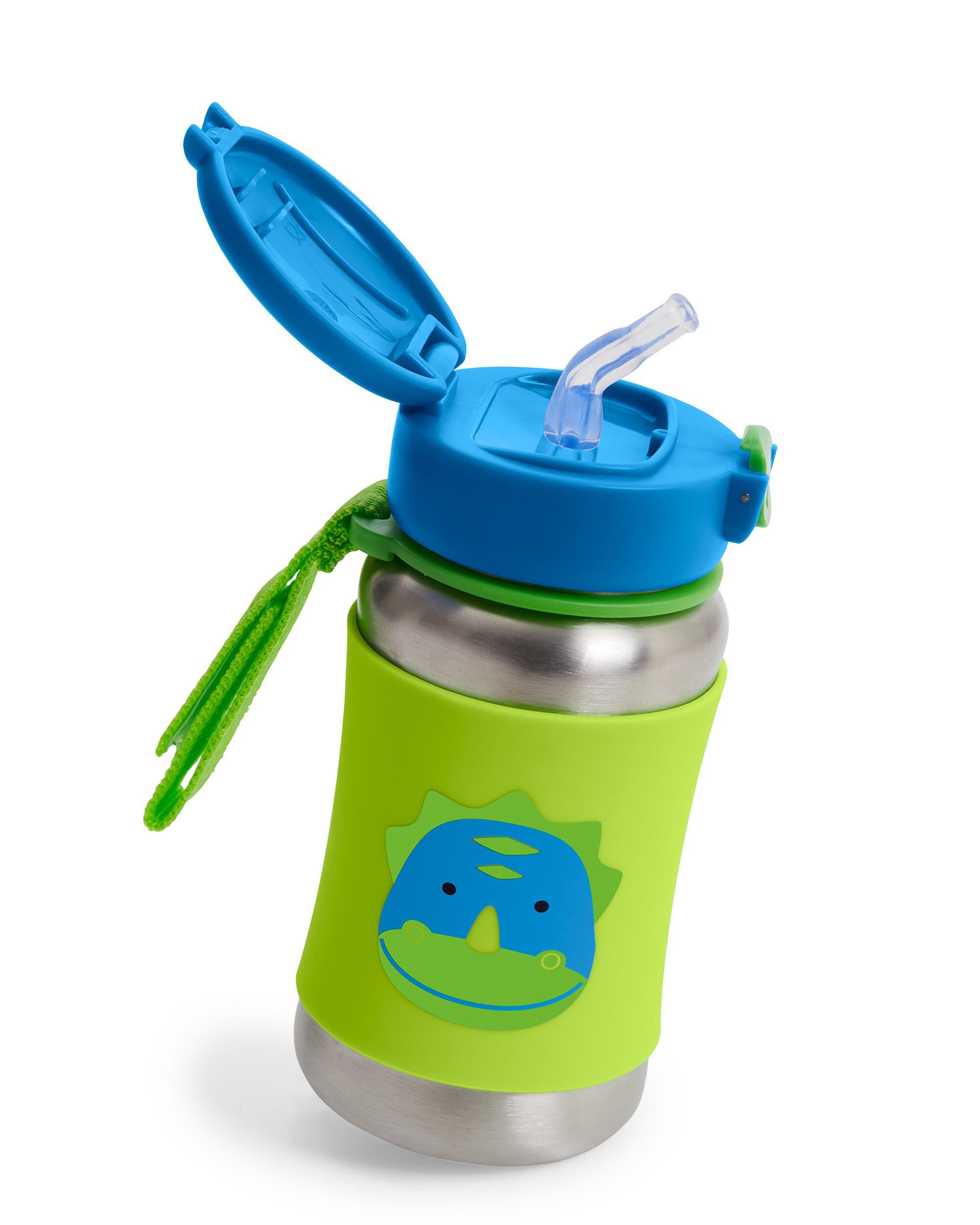 Zoo Stainless Steel Little Kid Straw Bottle - Skip Hop