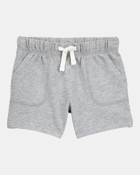 toddler boy pull-on french terry shorts - grey