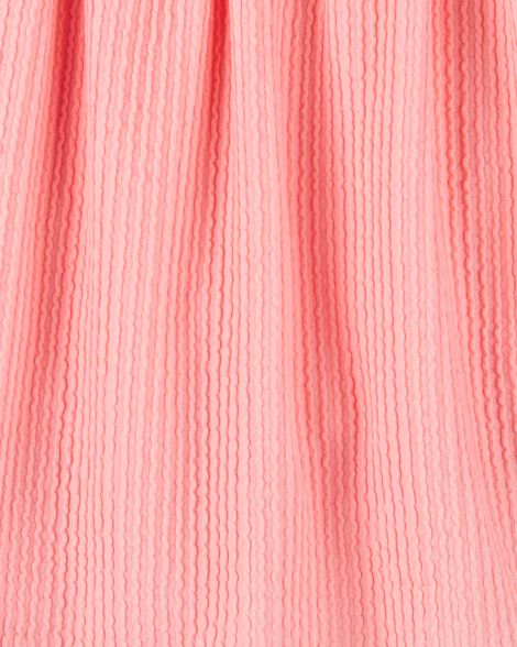 Product image 4 of Kid Ribbed Textured Drawstring Skort - Orange