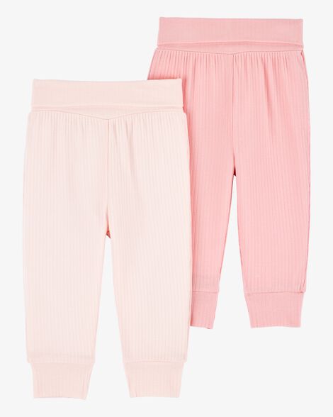  Product image 2 of Baby 2-Pack PurelySoft Pull-On Pants - Pink