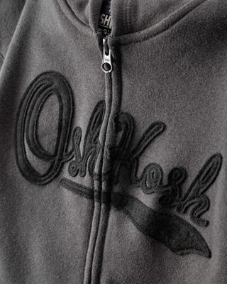Product image 2 of Kid OshKosh Fleece Logo Zip Jacket - Black