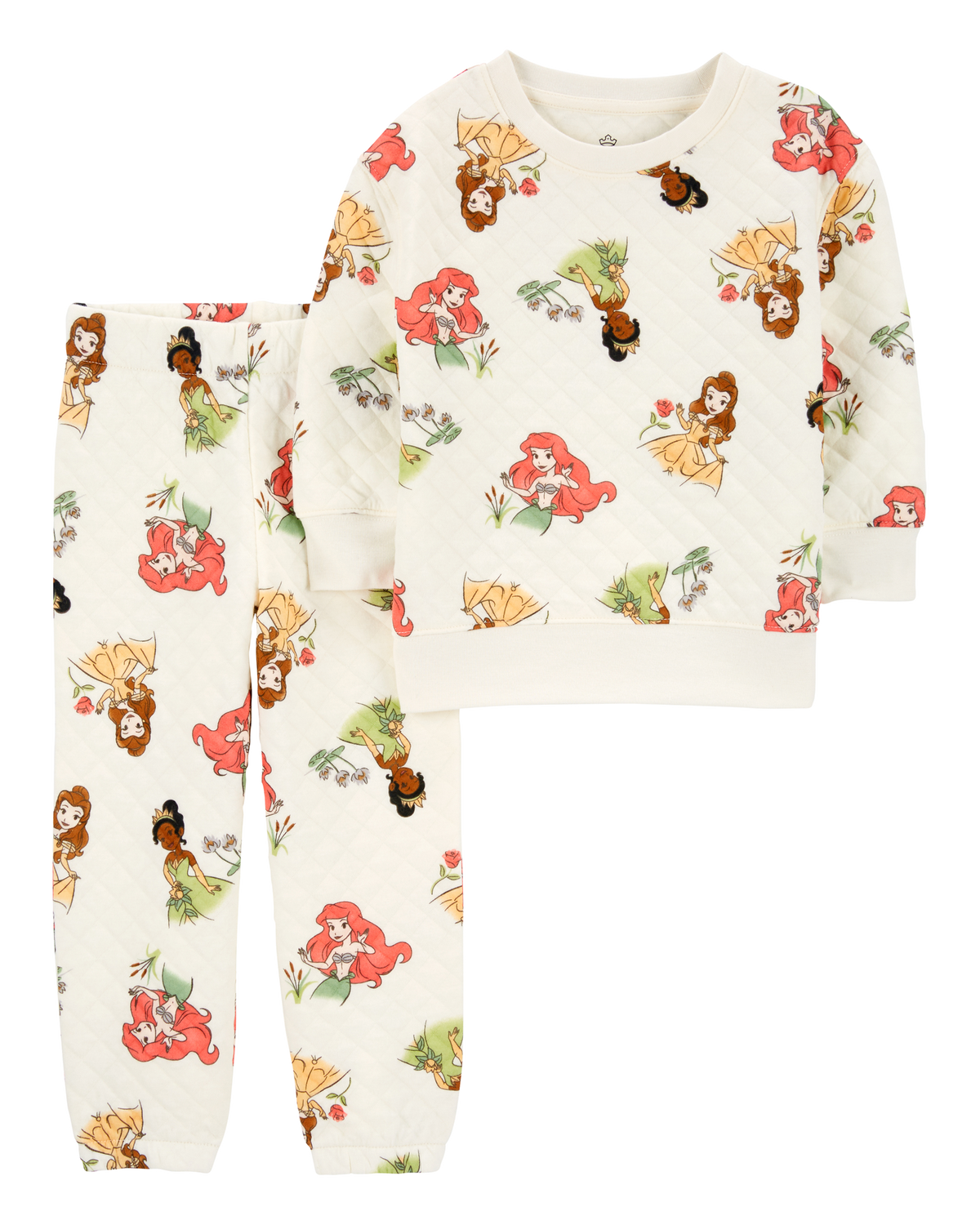 Carter's Toddler Girl 2-Piece Floral French Terry Sweatshirt & Pant Set - Blue