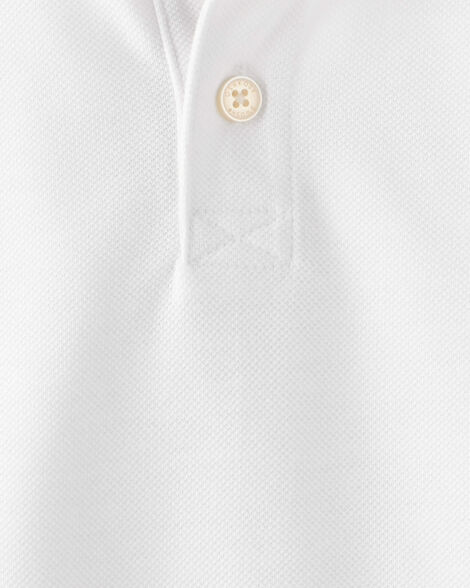 Product image 5 of Toddler 2-Pack Pique Uniform Polo Shirts - White