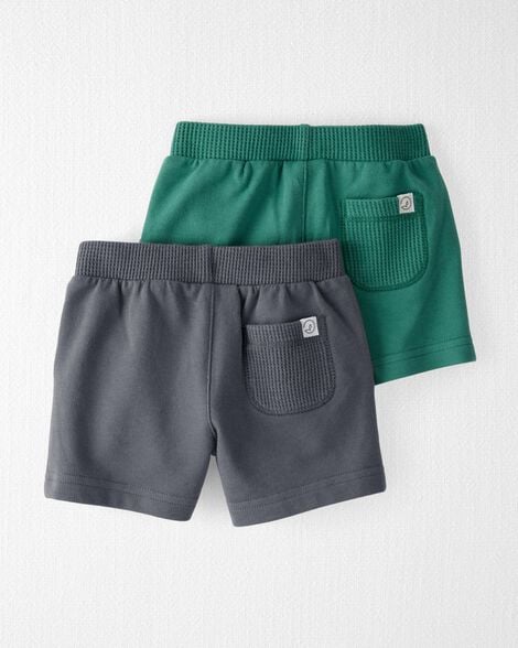 Product image 2 of Baby 2-Pack Organic Cotton Waffle Knit Shorts