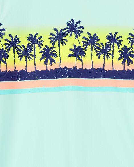  Product image 2 of Kid Palm Tree Long-Sleeve Rashguard Swim - Mint Blue