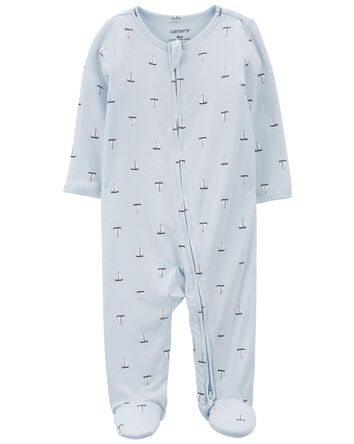 Baby Sailboat Zip-Up PurelySoft Sleep & Play Pajamas