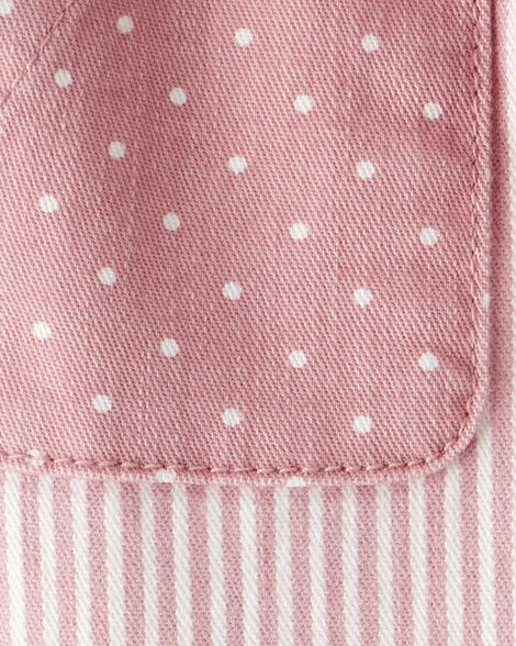  Product image 3 of Baby Vintage Inspired Twill Striped & Polka Dot Pants - Pink