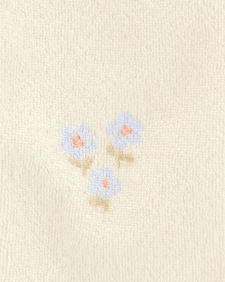 Product image 2 of Baby Floral Print 2-Way Zip Terry Sleep & Play Pajamas - Ivory