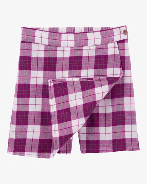  Product image 2 of Kid 2-Piece Flutter Top & Plaid Flannel Skort Set