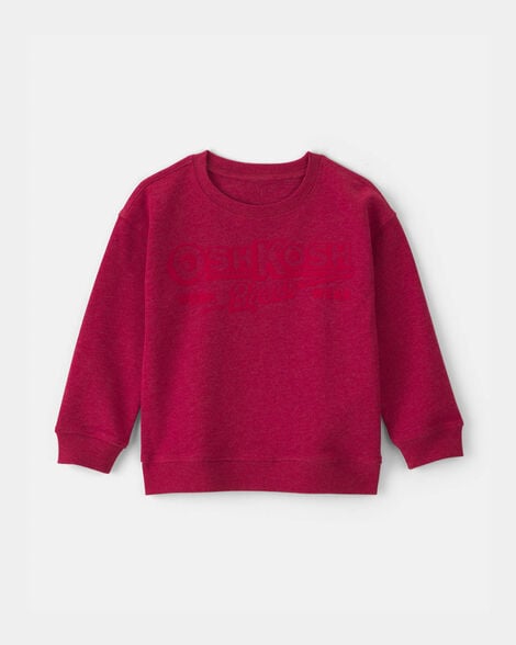 Toddler Boy OshKosh Logo French Terry Pullover Sweatshirt - Red