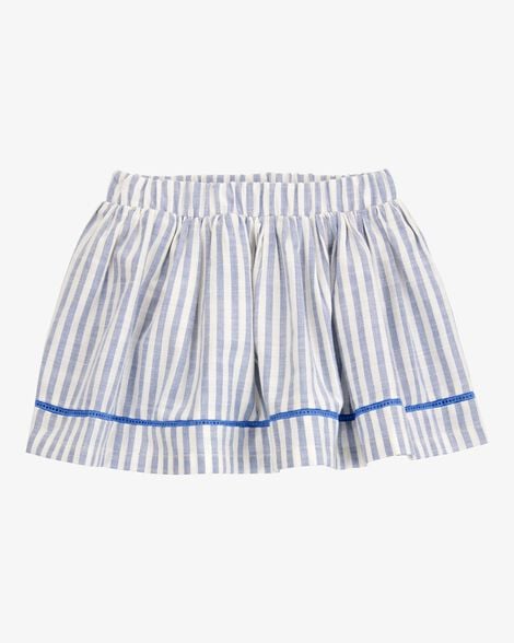 Product image 1 of Baby Striped Pull-On Linen Look-Alike Skort
