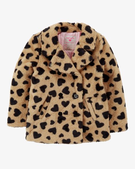  Product image 1 of Kid Heart Faux Fur Peacoat