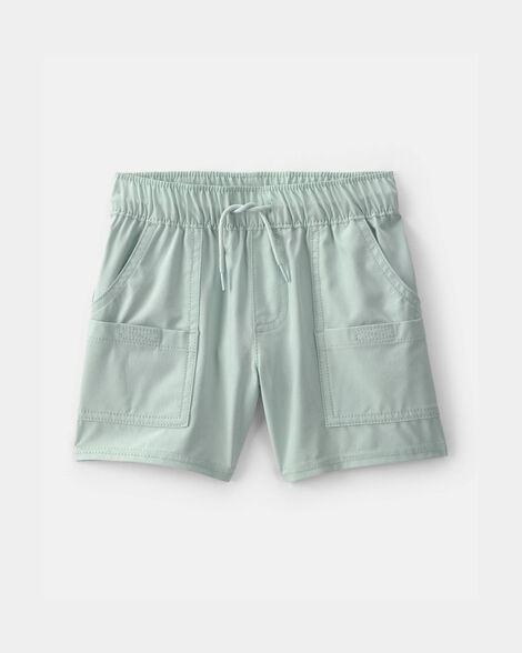 Toddler Boy Poplin Drawstring Utility Shorts - Green