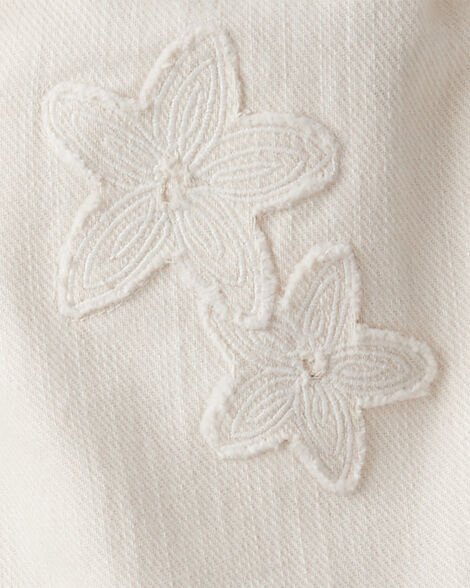 Product image 4 of Toddler Girl Embroidered Cotton Long-Sleeve Dress - White